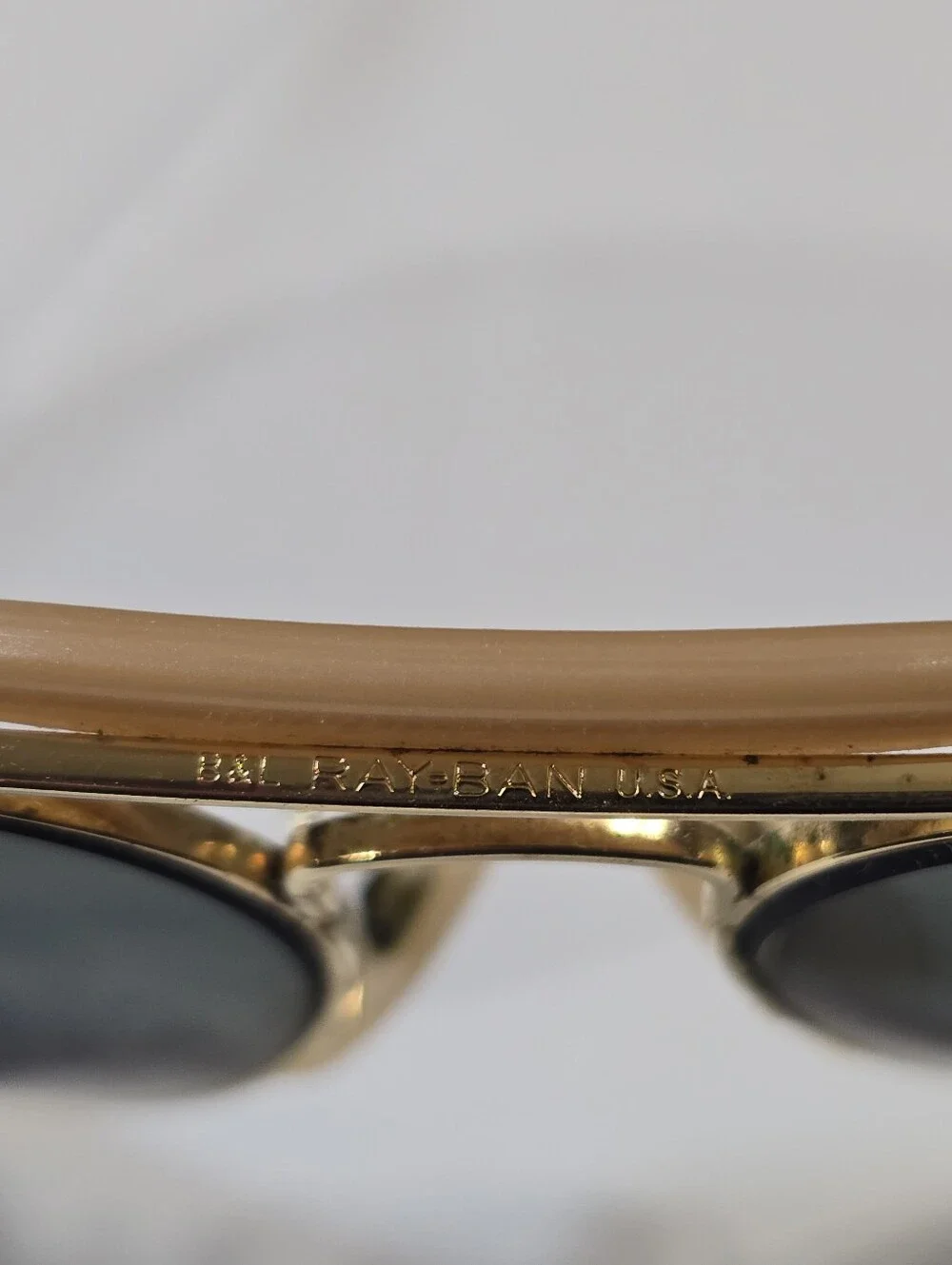 Vintage 60s Ray-Ban Men’s Gold Aviator Sunglasses 62[]14